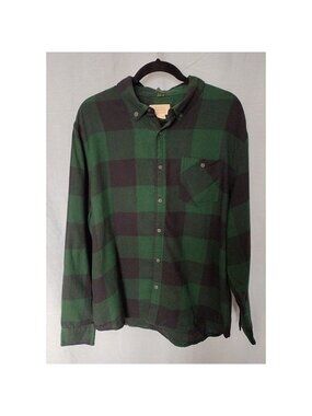 Boston Traders Men's Flannel Shirt Green XL Pre-Owned